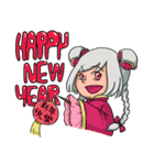 A gray hair girl-Tina！！（個別スタンプ：40）