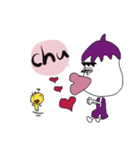 Eggplant brother and friend chick（個別スタンプ：10）