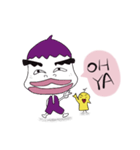 Eggplant brother and friend chick（個別スタンプ：16）