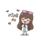 Happy lovely girl（個別スタンプ：1）