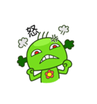 Happy cute broccoli man（個別スタンプ：17）