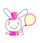 Happy cute rabbit（個別スタンプ：18）