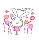 Happy cute rabbit（個別スタンプ：33）