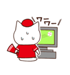 赤い帽子のねこ（個別スタンプ：6）