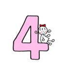 RIBONちゃん3★いろいろ使える数字（個別スタンプ：5）