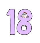 RIBONちゃん3★いろいろ使える数字（個別スタンプ：19）