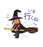 She's a witch girl.（個別スタンプ：34）