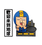 Helmets uncle 4 excited police station（個別スタンプ：31）