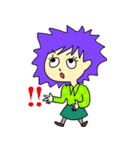 Purple haired girl and her friends（個別スタンプ：6）