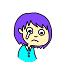 Purple haired girl and her friends（個別スタンプ：7）