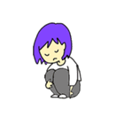 Purple haired girl and her friends（個別スタンプ：9）