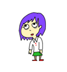 Purple haired girl and her friends（個別スタンプ：14）