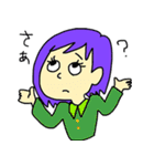 Purple haired girl and her friends（個別スタンプ：17）