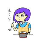 Purple haired girl and her friends（個別スタンプ：19）