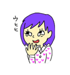 Purple haired girl and her friends（個別スタンプ：30）