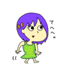 Purple haired girl and her friends（個別スタンプ：40）