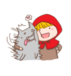 Little wolf ＆ Little Red Riding Hood（個別スタンプ：32）