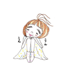 太眉乙女（個別スタンプ：10）