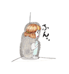 太眉乙女（個別スタンプ：12）