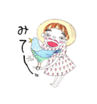 太眉乙女（個別スタンプ：14）