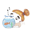 太眉乙女（個別スタンプ：16）