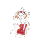太眉乙女（個別スタンプ：18）