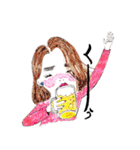 太眉乙女（個別スタンプ：22）