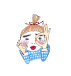 太眉乙女（個別スタンプ：25）