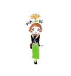 太眉乙女（個別スタンプ：33）