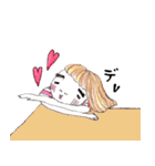太眉乙女（個別スタンプ：37）