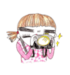 太眉乙女（個別スタンプ：39）