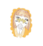 太眉乙女（個別スタンプ：40）