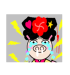 Queen of the pig to drive to（個別スタンプ：9）