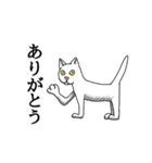 2足歩行の白い猫「神田」（個別スタンプ：1）