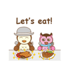 couple owl animated（個別スタンプ：4）