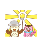 couple owl animated（個別スタンプ：11）