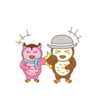 couple owl animated（個別スタンプ：12）