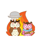 couple owl animated（個別スタンプ：16）