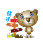 Silly brown Bear（個別スタンプ：18）