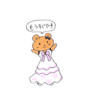 Wedding くまさん（個別スタンプ：7）