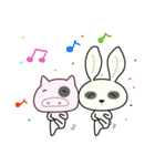 Waste rabbit and his pig teammate daily.（個別スタンプ：4）