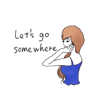 Fashionable girl sticker2（個別スタンプ：3）