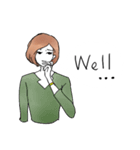 Fashionable girl sticker2（個別スタンプ：4）