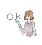 Fashionable girl sticker2（個別スタンプ：7）