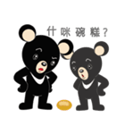 Taiwan treasure treasure black bear（個別スタンプ：22）