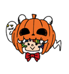 可愛い女の子のハロウィン（個別スタンプ：6）