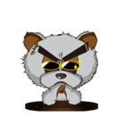 The raccoon bounces（個別スタンプ：9）