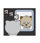 The raccoon bounces（個別スタンプ：30）