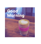 Good morning latte（個別スタンプ：8）