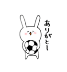 サッカー大好き白うさぎ（個別スタンプ：19）